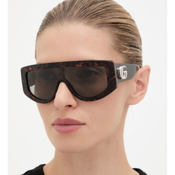 NWT Gucci GG1950S-003 Havana Grey 99mm Sunglasses